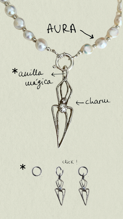 AURA - Collar de Perlas Cultivadas y Plata