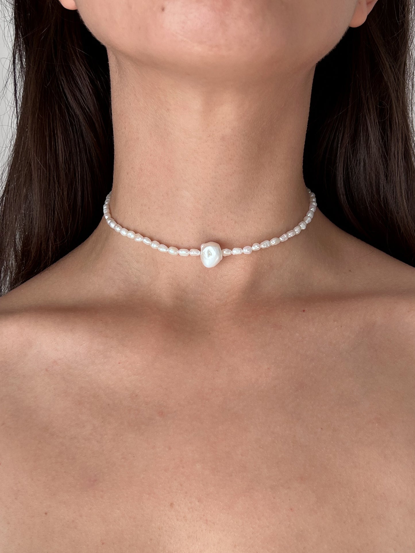 COLLAR PERLAS DE ARROZ - XMAS DROP