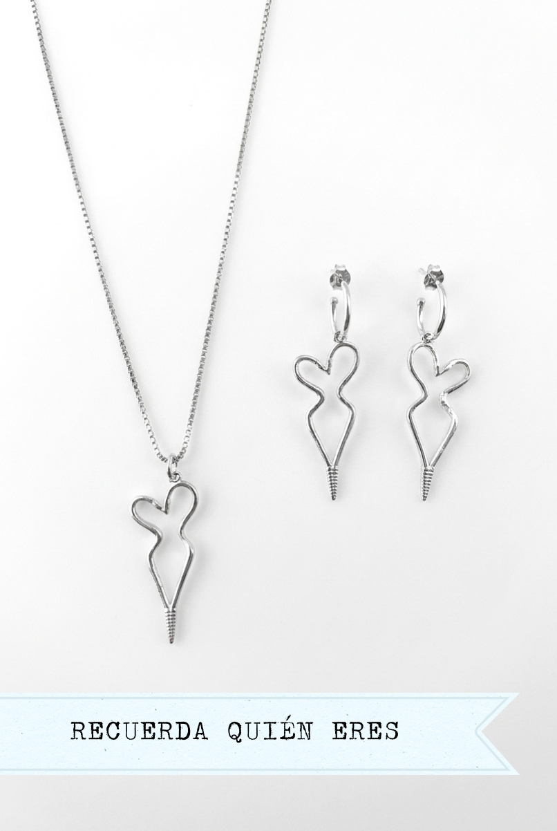 MEDUSA MINI CONJUNTO PLATA (Collar + Pendientes)