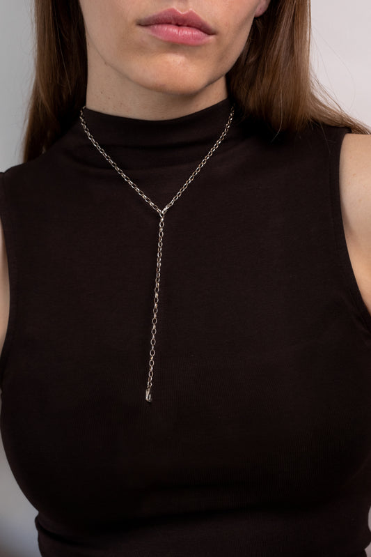 Cadena Rolo Gruesa en Plata (50 cm) - Para Talismán Grande