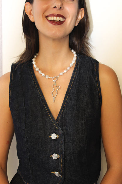 AURA - Collar de Perlas Cultivadas y Plata