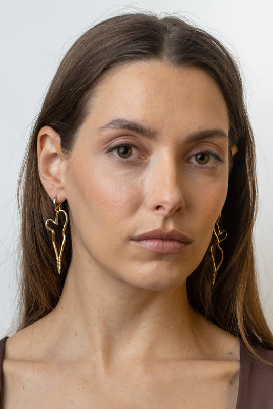 MEDUSA PENDIENTES BAÑO ORO - archive sale